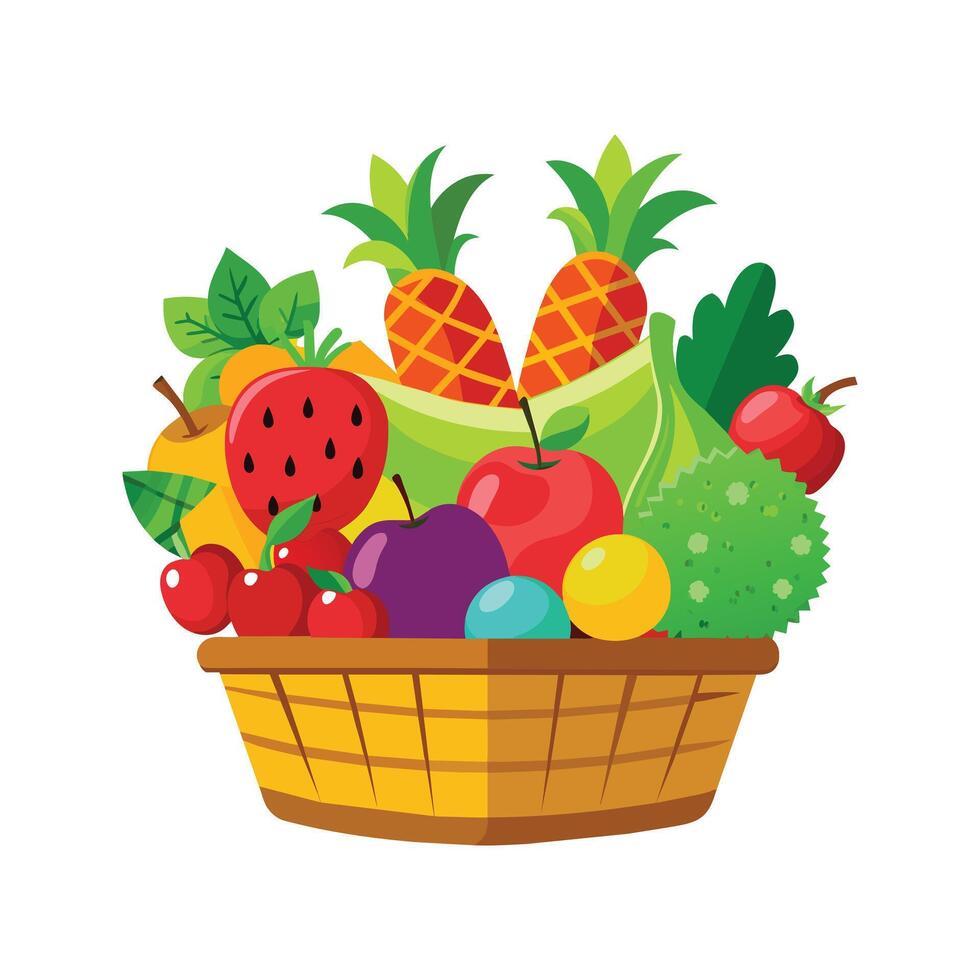 A variety of fruits illustration vector