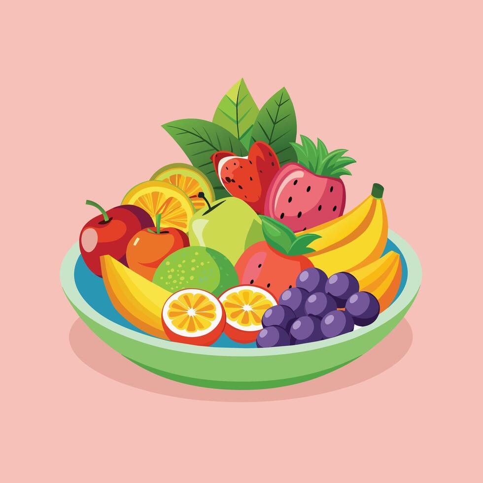 A variety of fruits illustration vector