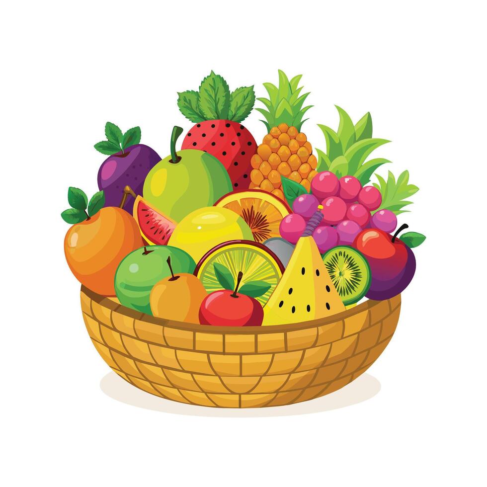 un variedad de frutas ilustración vector