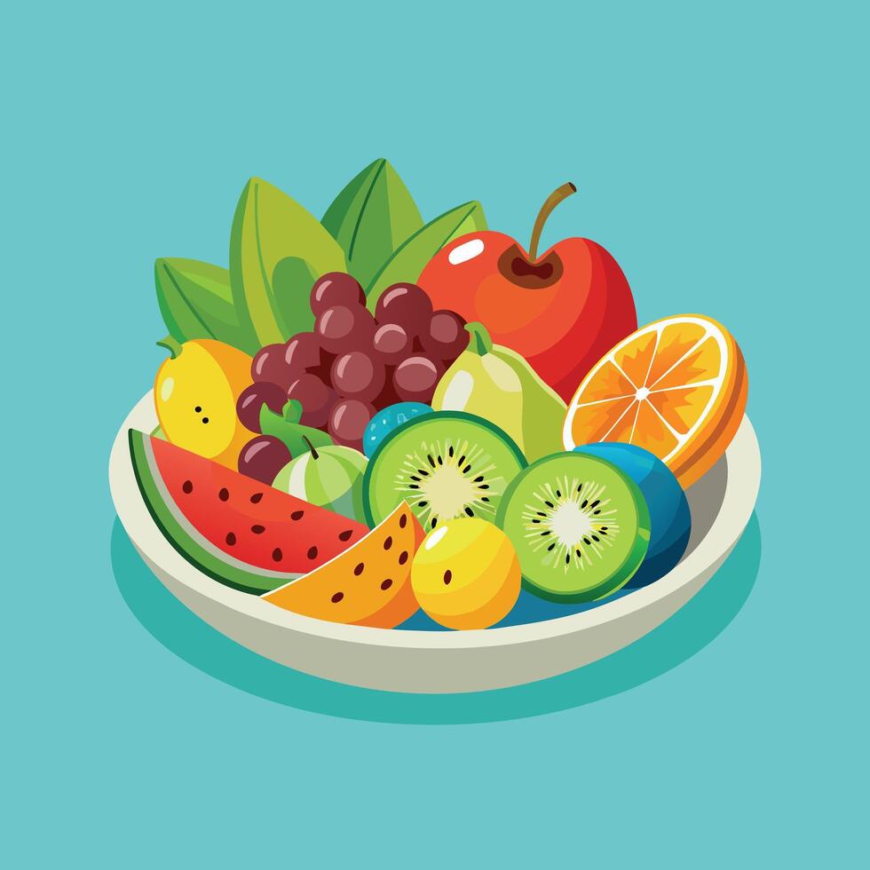 A variety of fruits illustration vector