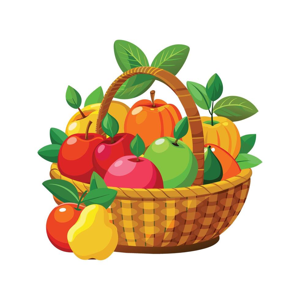 un variedad de frutas ilustración vector