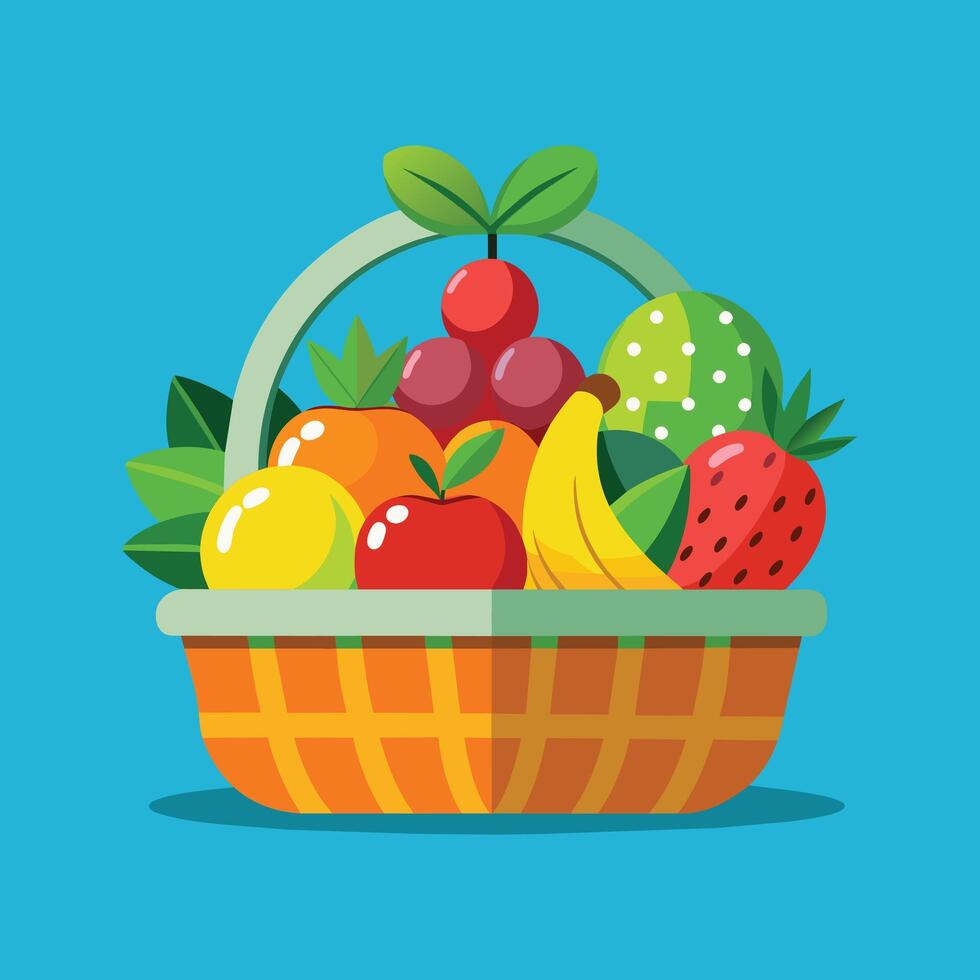 A variety of fruits illustration vector