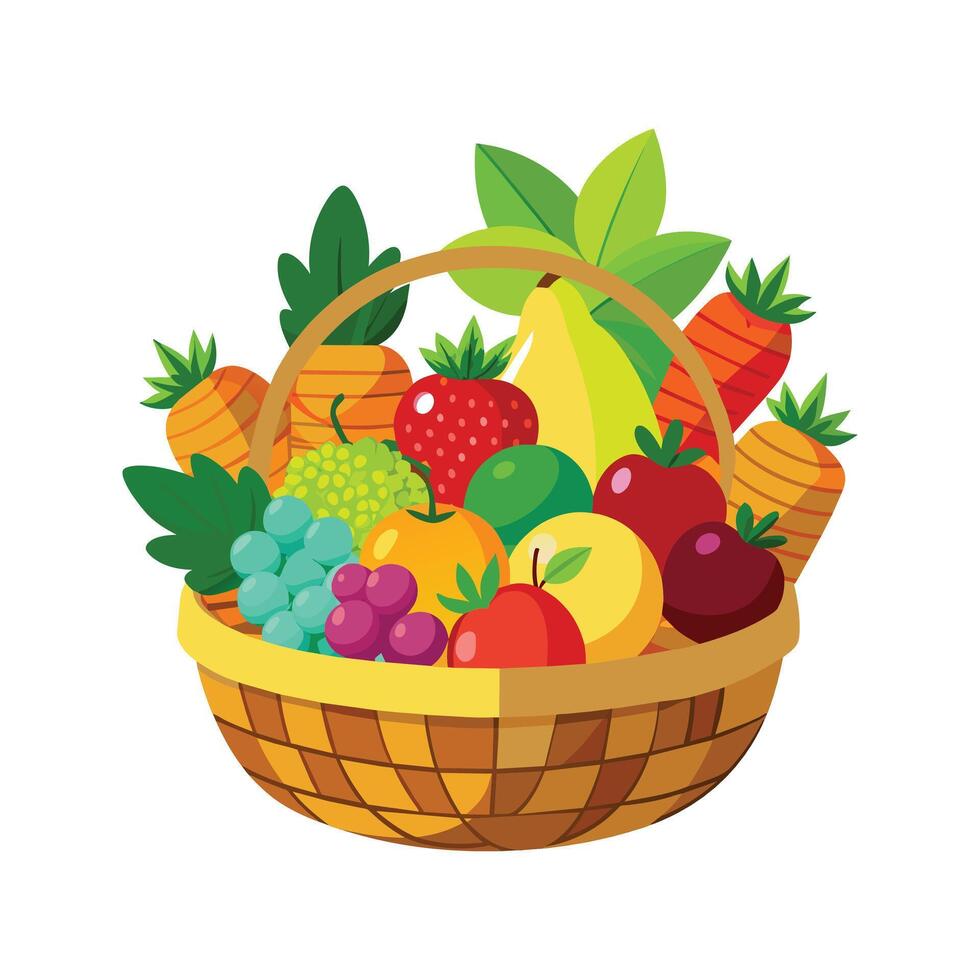 A variety of fruits illustration vector