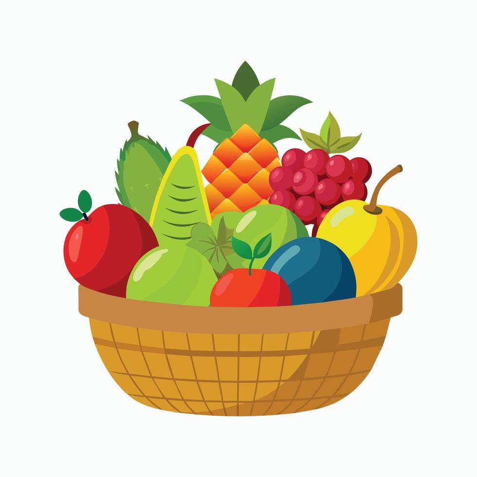 A variety of fruits illustration vector