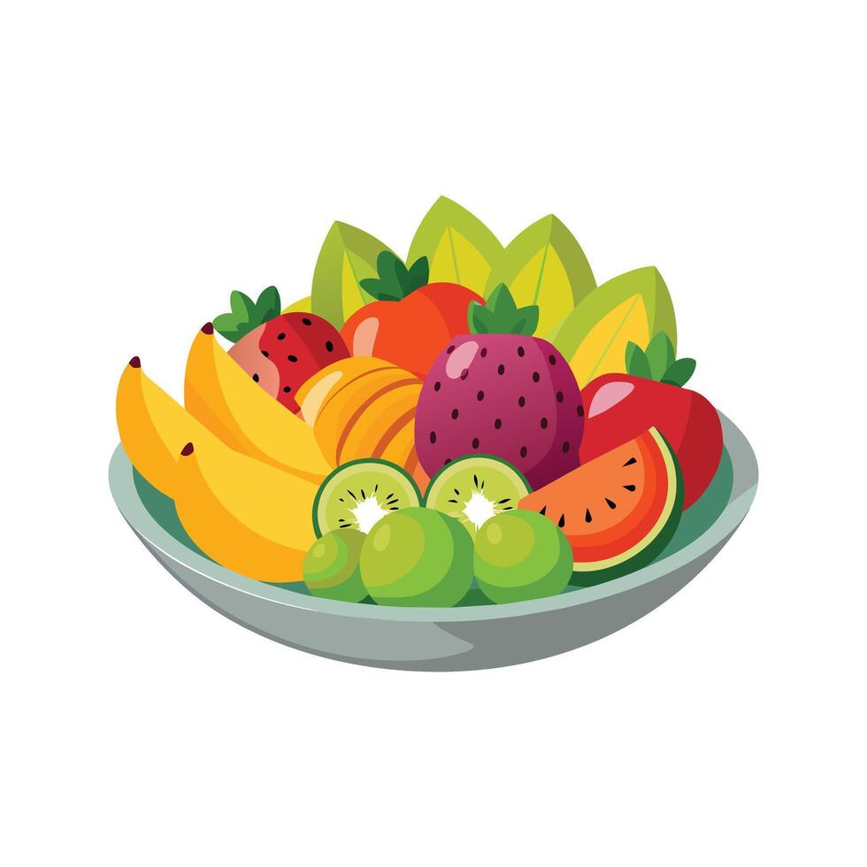 A variety of fruits illustration vector