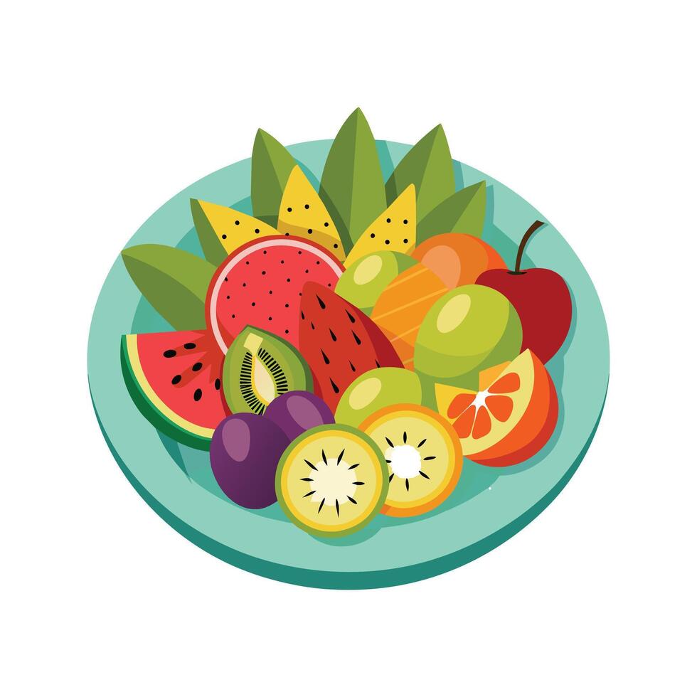 A variety of fruits illustration vector