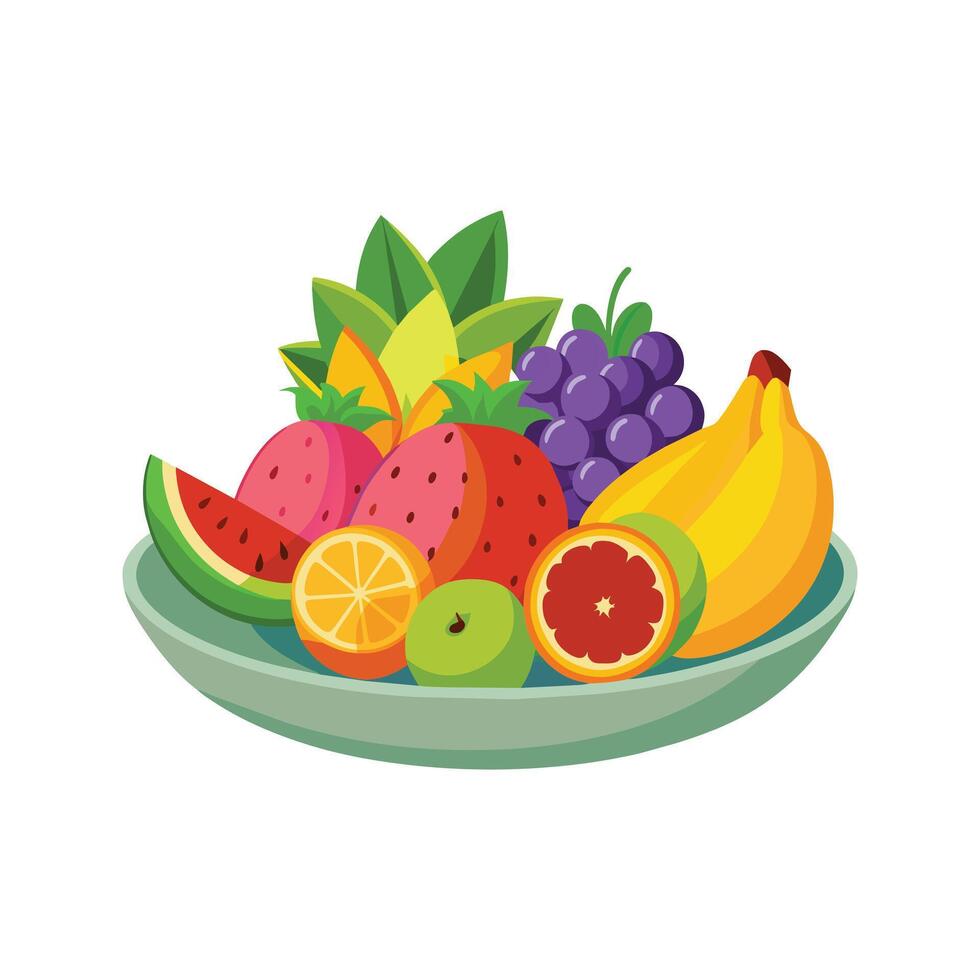 A variety of fruits illustration vector