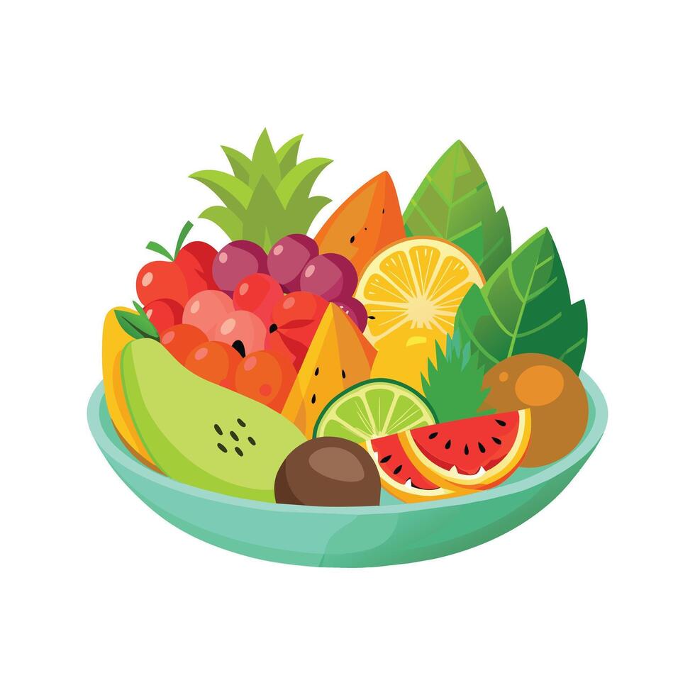 A variety of fruits illustration vector