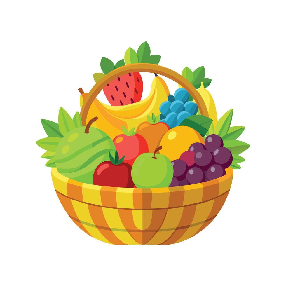 un variedad de frutas ilustración vector