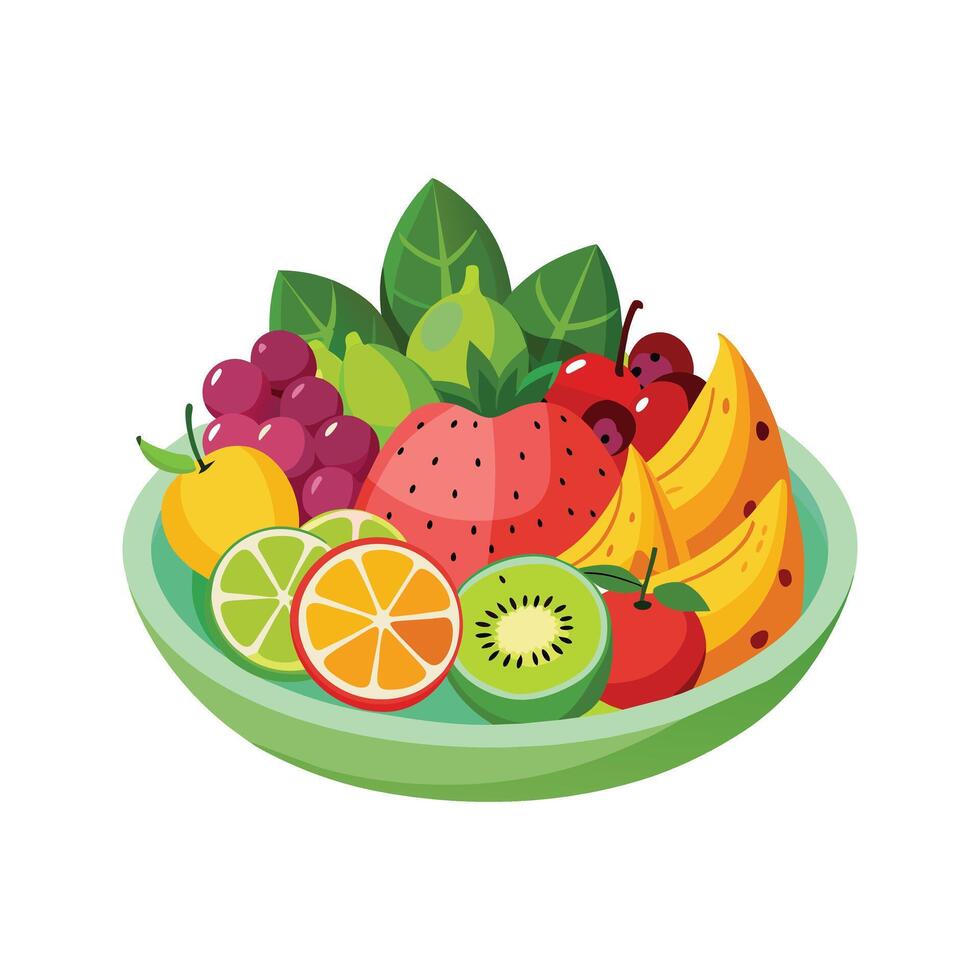 A variety of fruits illustration vector