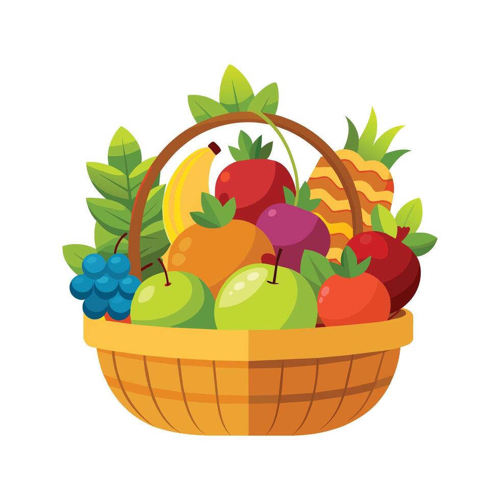 un variedad de frutas ilustración vector