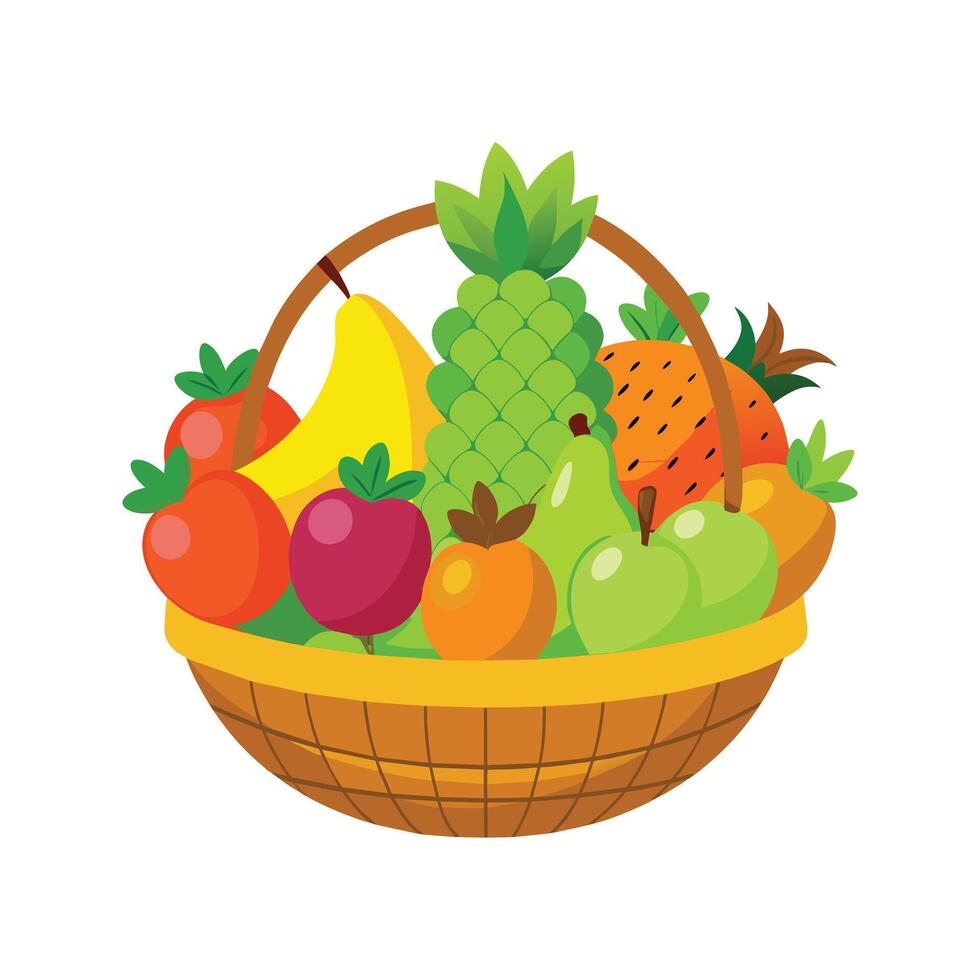 A variety of fruits illustration vector