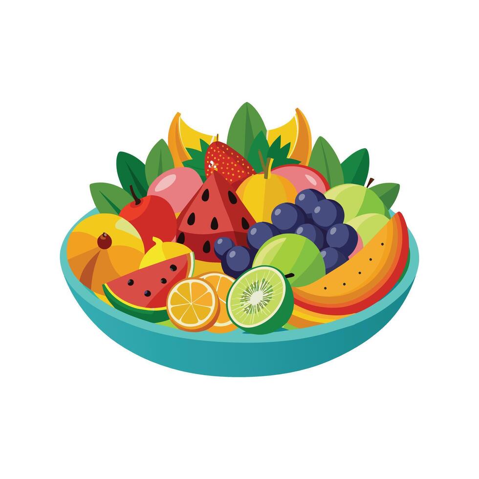 A variety of fruits illustration vector