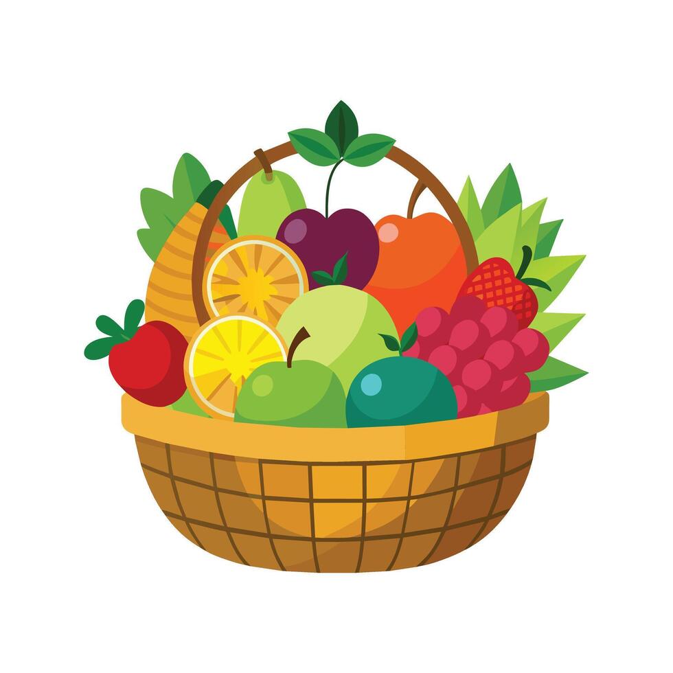 A variety of fruits illustration vector