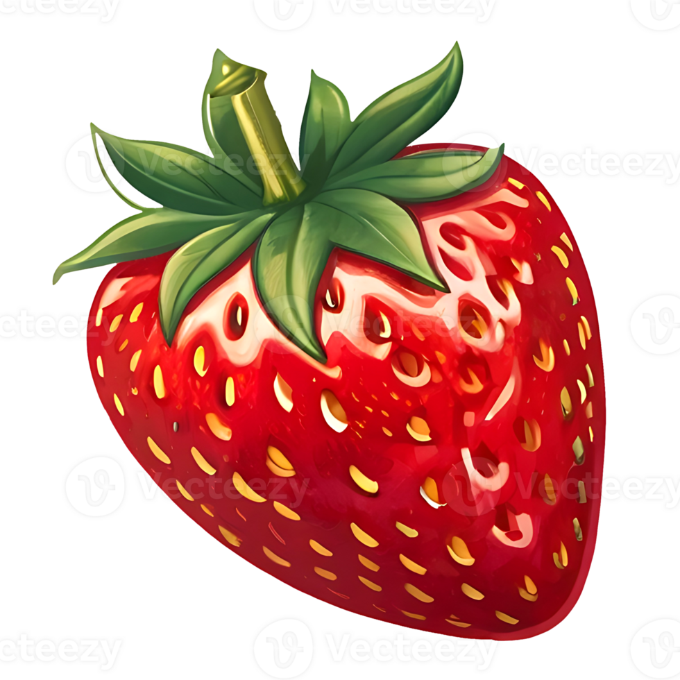 Erdbeere auf transparentem Hintergrund png