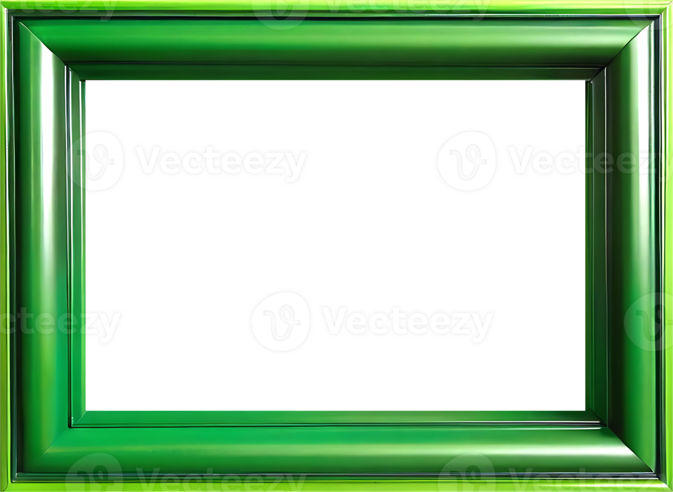 green frame on transparent background png