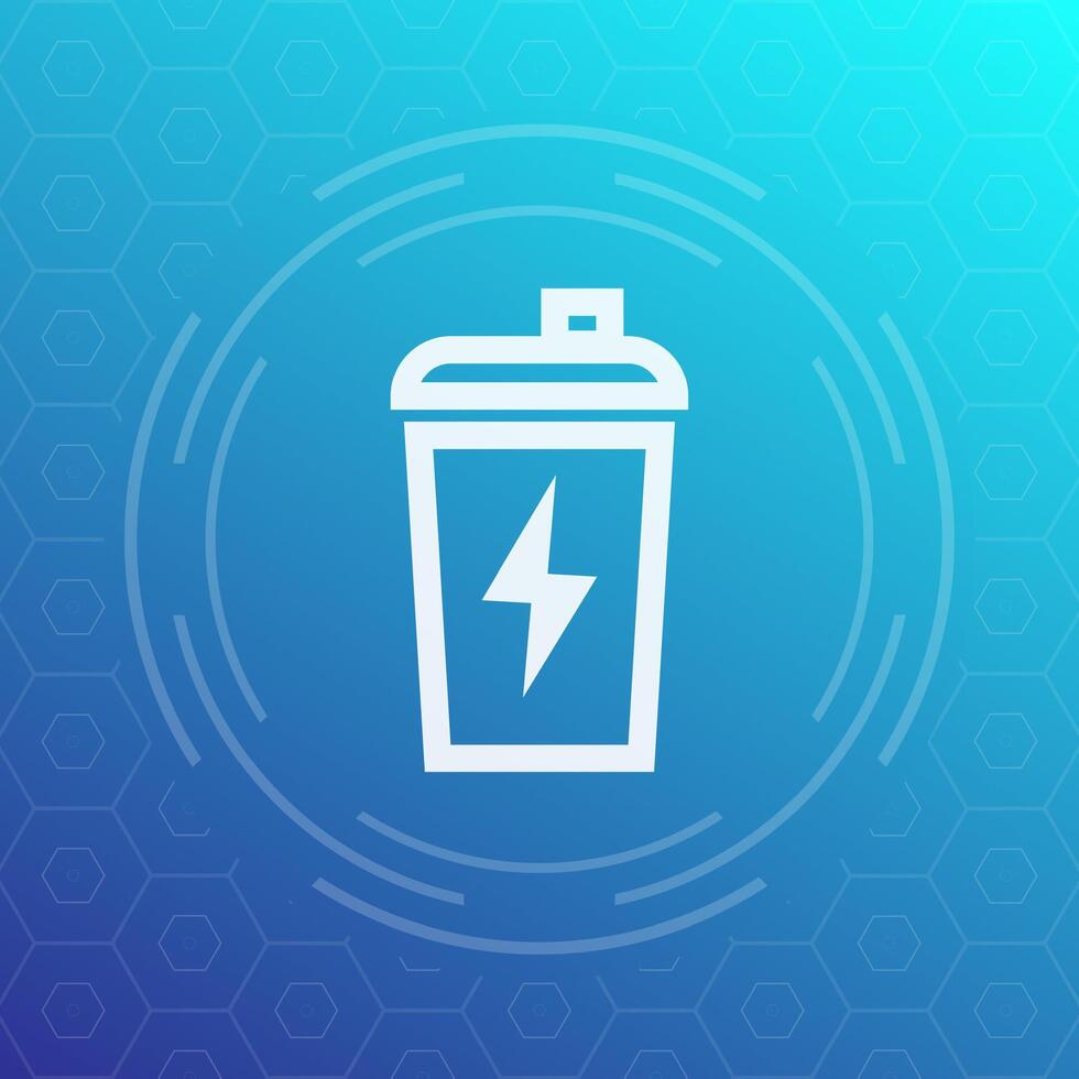 Sport shaker line icon vector
