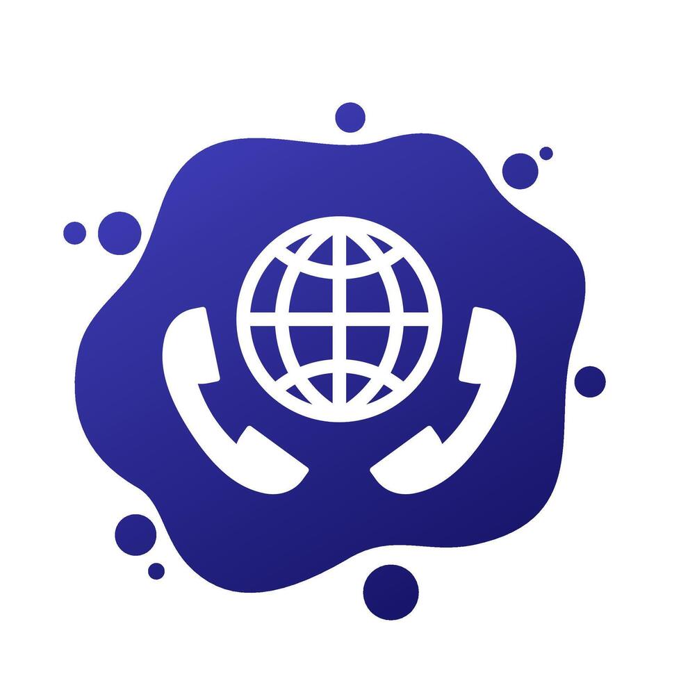 international phone call icon vector