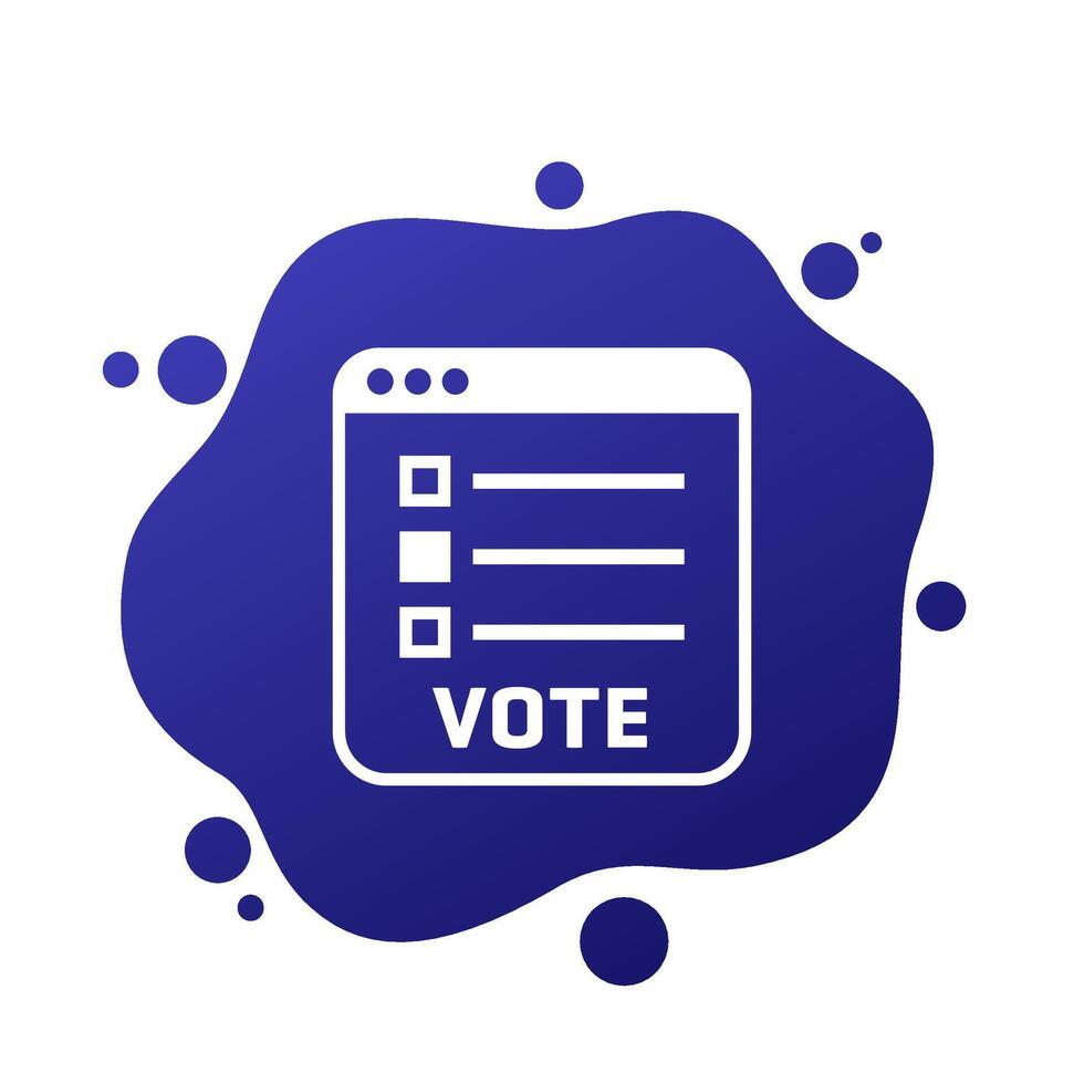 Vote or online voting icon, vector