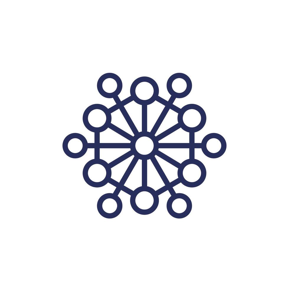 complexity line icon on white vector