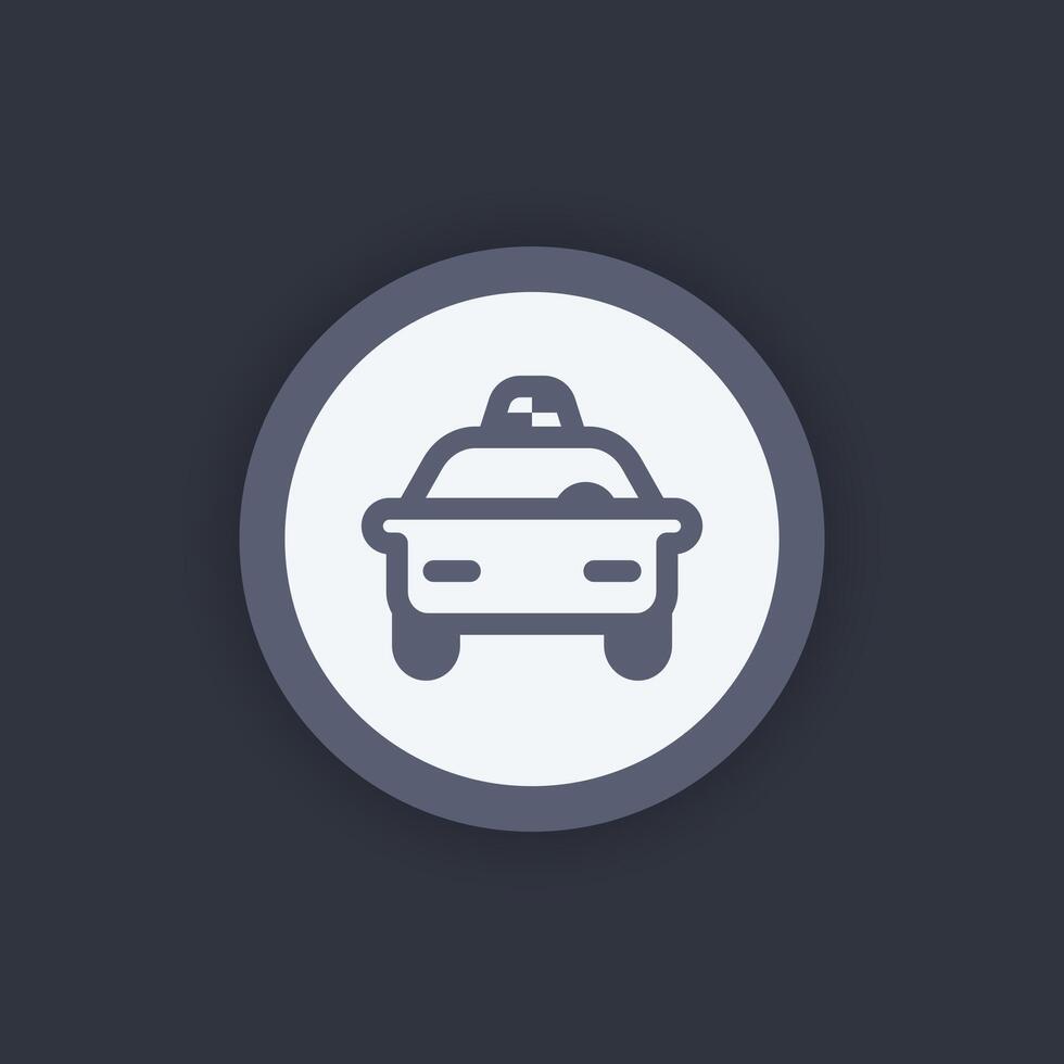 taxi car line icon vector