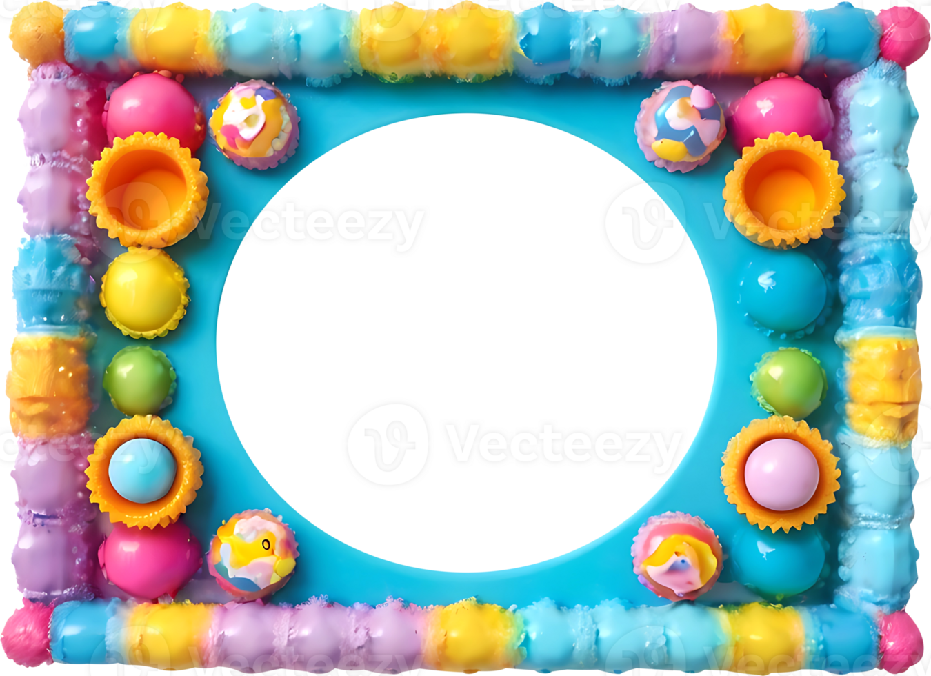 frame with candy png