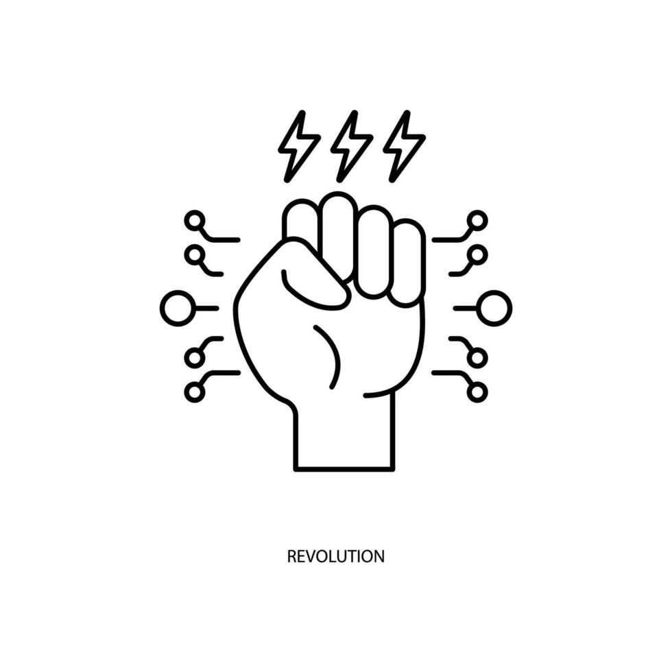 revolution concept line icon. Simple element illustration. revolution concept outline symbol design. vector