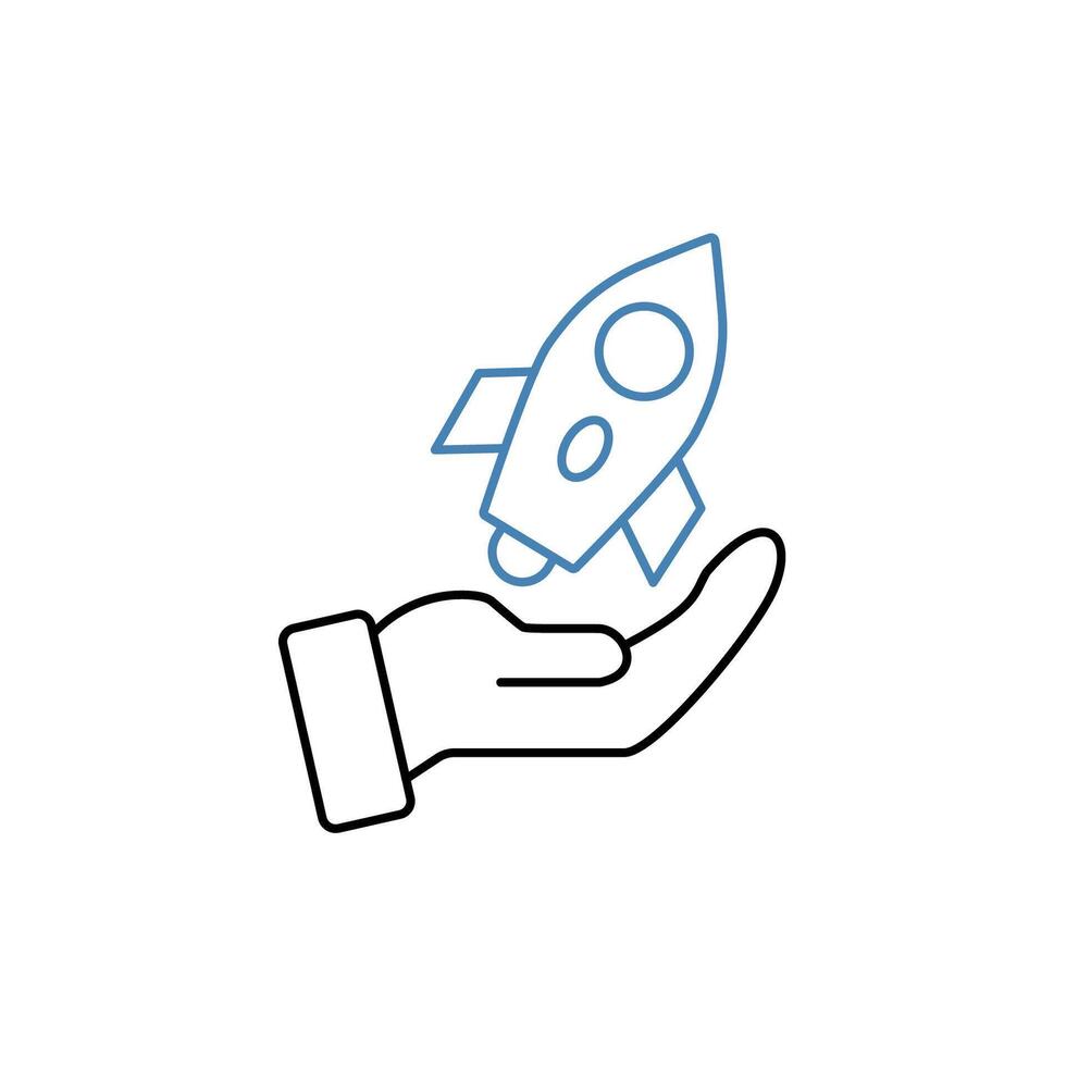 startup concept line icon. Simple element illustration. startup concept outline symbol design. vector