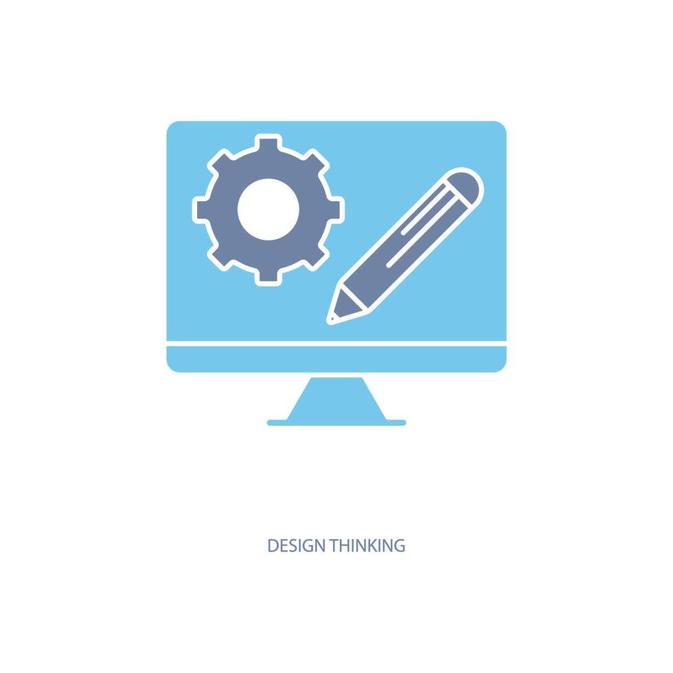 design thinking concept line icon. Simple element illustration. design thinking concept outline symbol design. vector