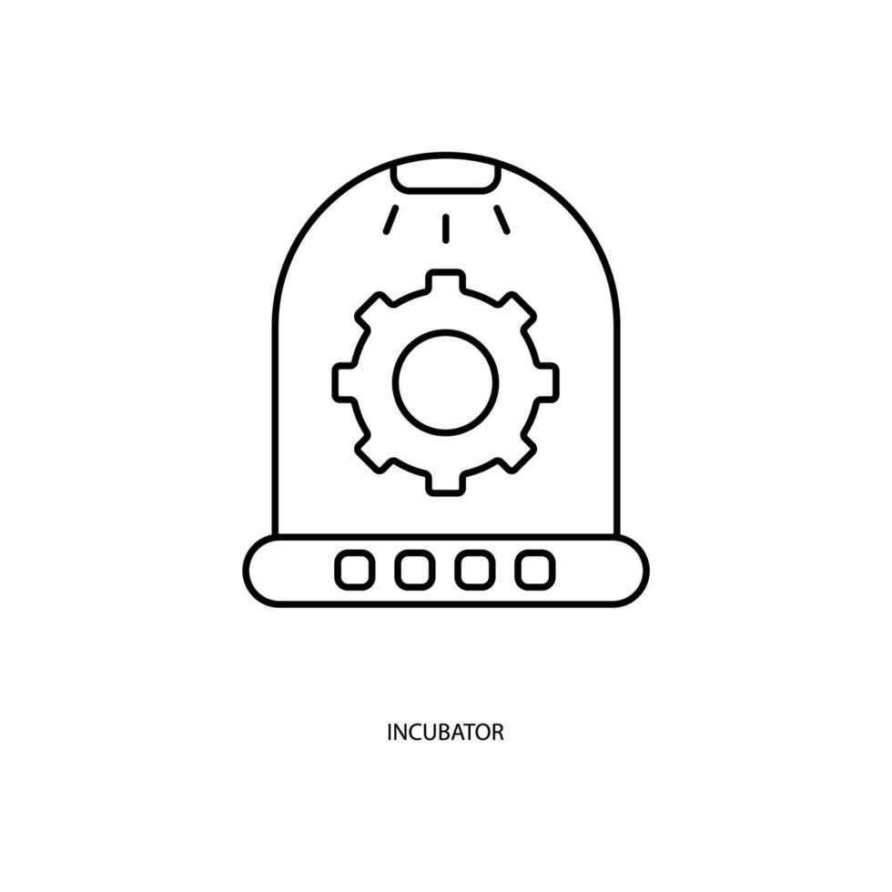 incubator concept line icon. Simple element illustration. incubator concept outline symbol design. vector
