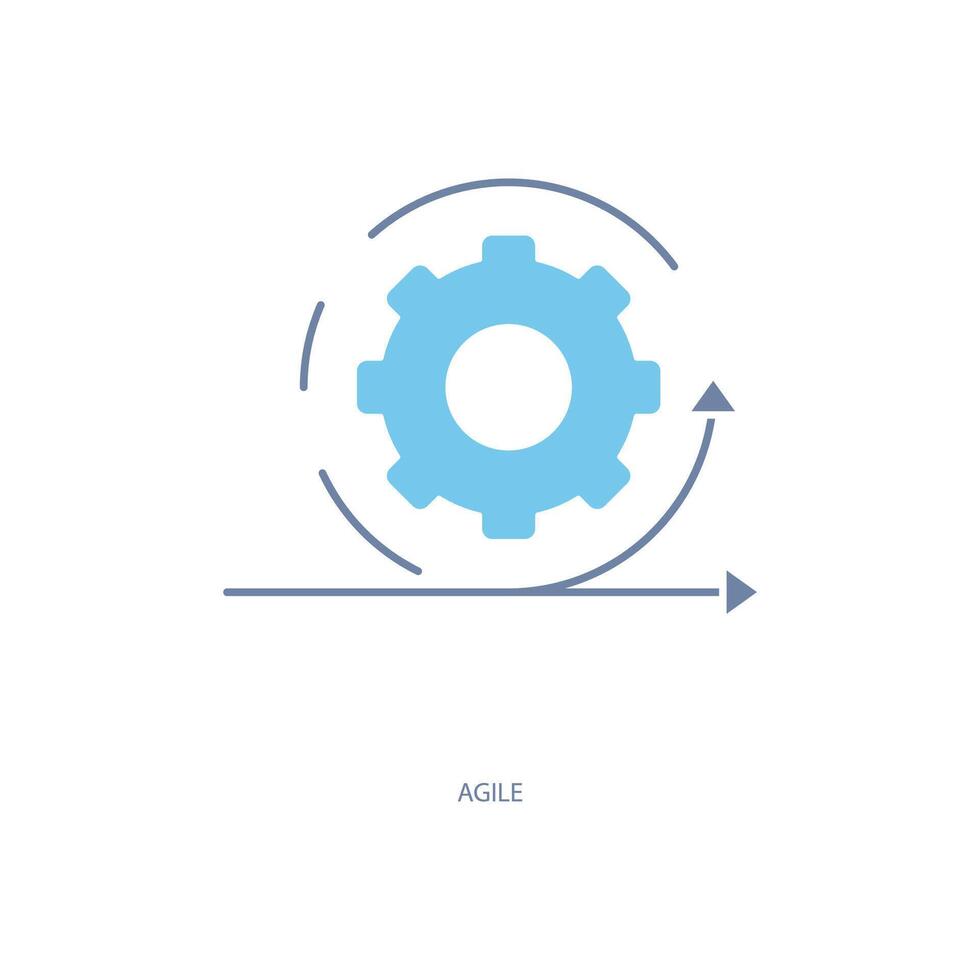 agile concept line icon. Simple element illustration. agile concept outline symbol design. vector