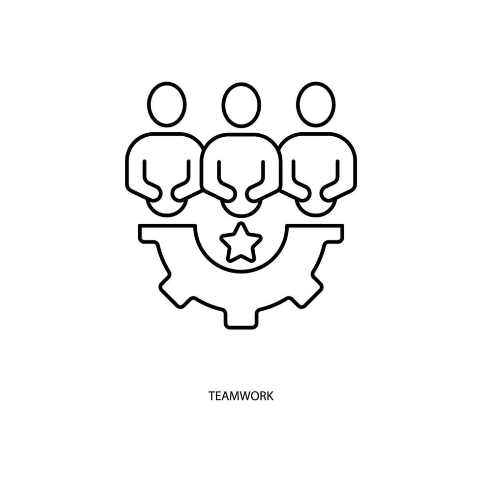 teamwork concept line icon. Simple element illustration. teamwork concept outline symbol design. vector