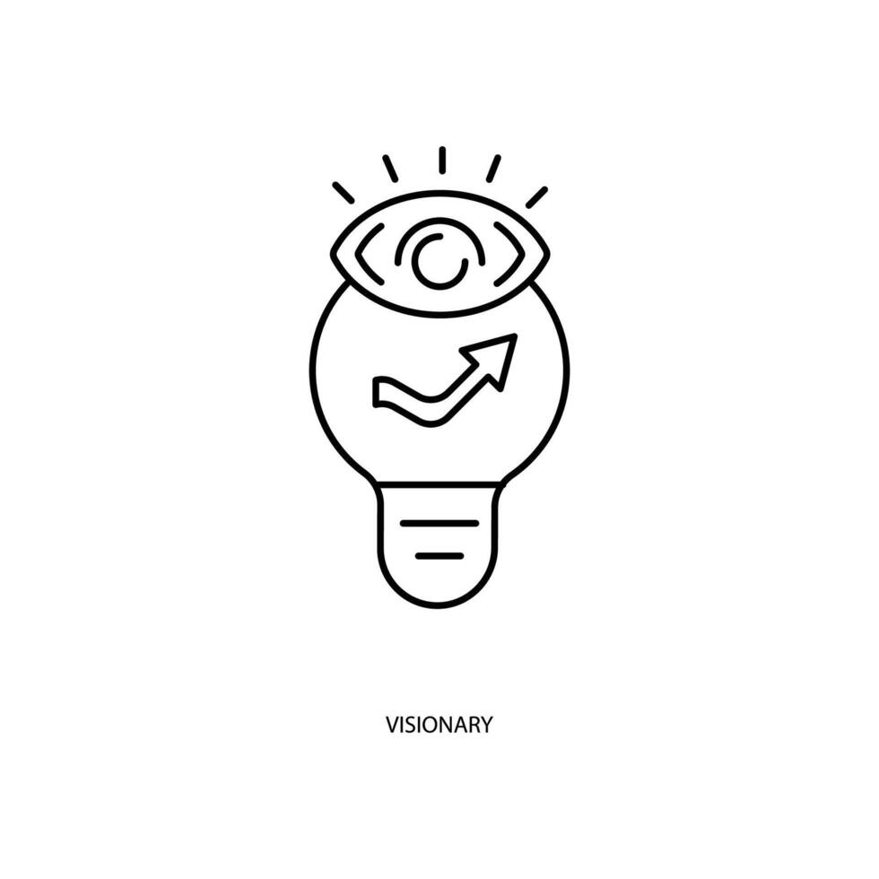 visionary concept line icon. Simple element illustration. visionary concept outline symbol design. vector