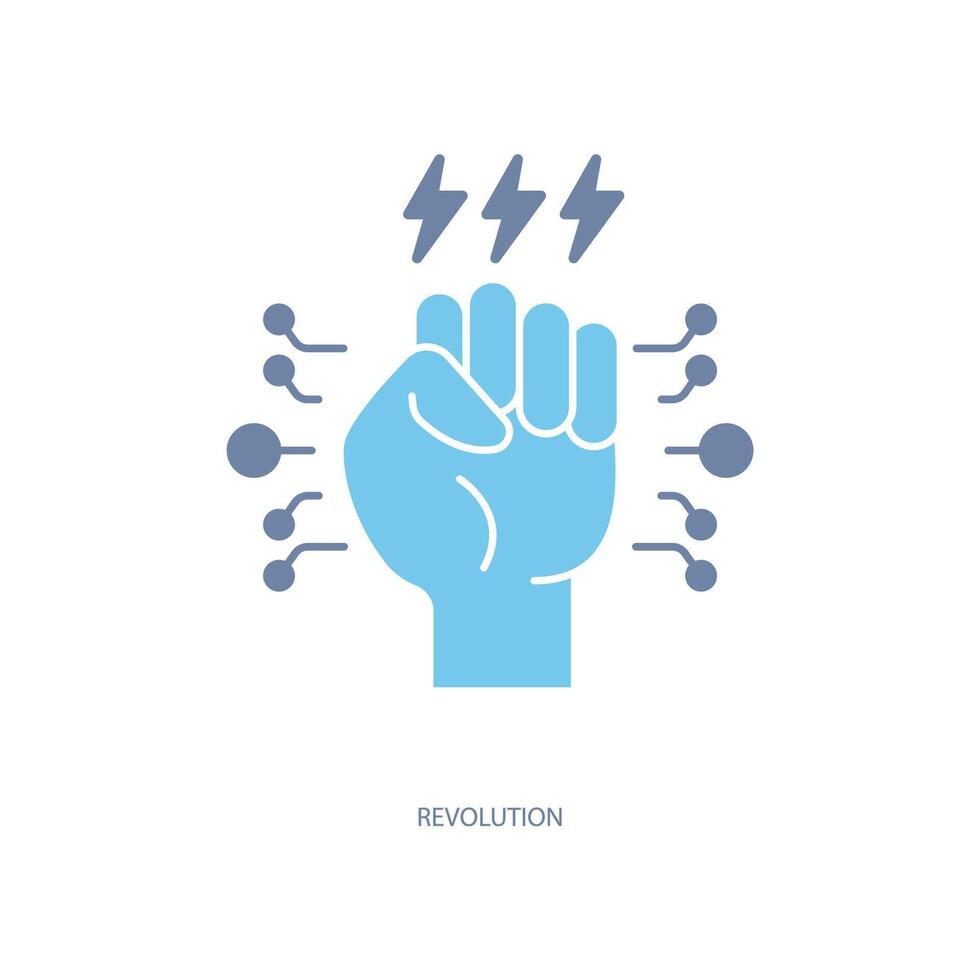 revolution concept line icon. Simple element illustration. revolution concept outline symbol design. vector