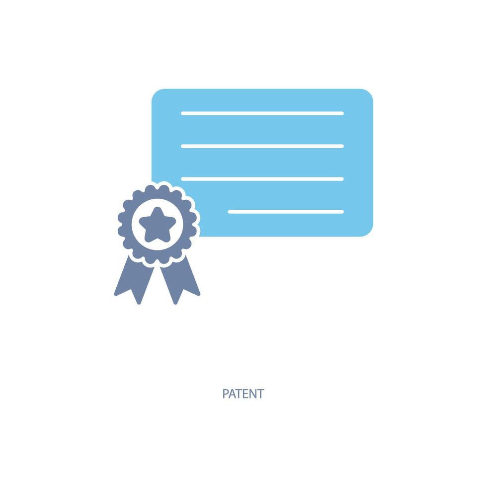 patent concept line icon. Simple element illustration. patent concept outline symbol design. vector