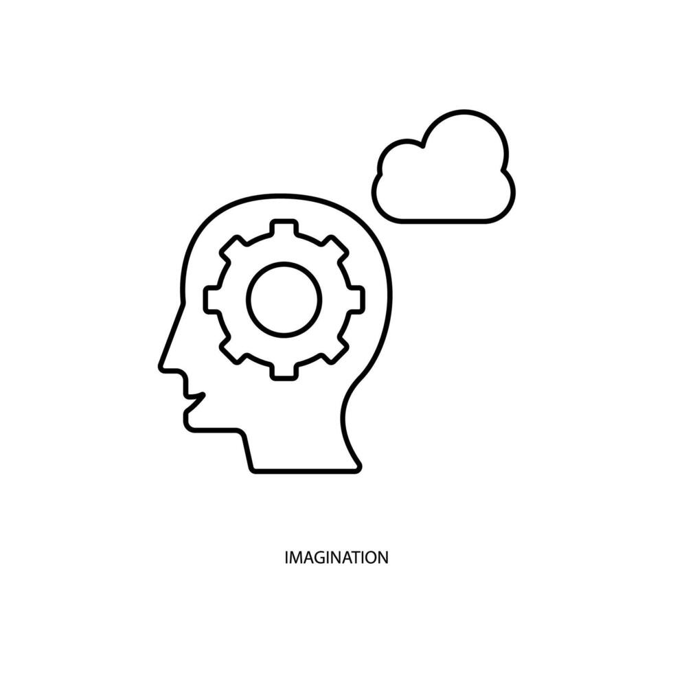 imagination concept line icon. Simple element illustration. imagination concept outline symbol design. vector