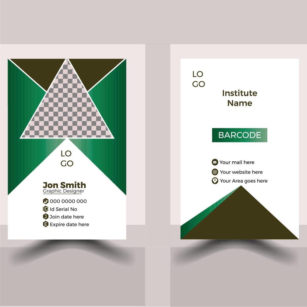 profesional y inteligente carné de identidad tarjeta diseño vector