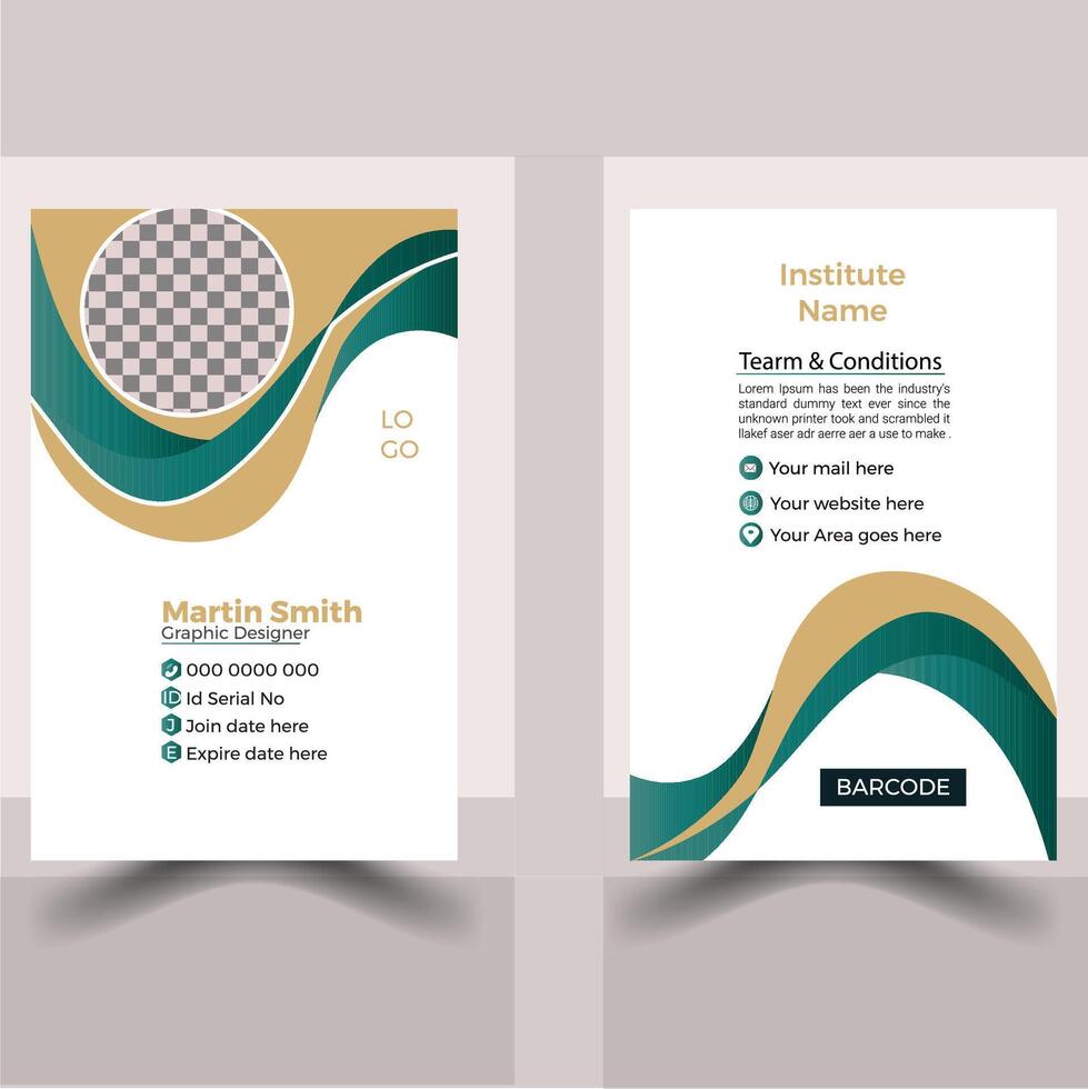 Minimalist And Professional ID Card Design vector