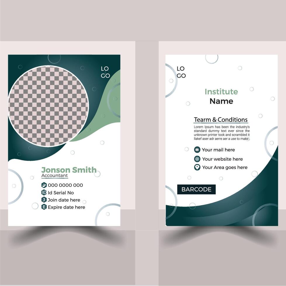 Minimalist And Professional ID Card Design vector