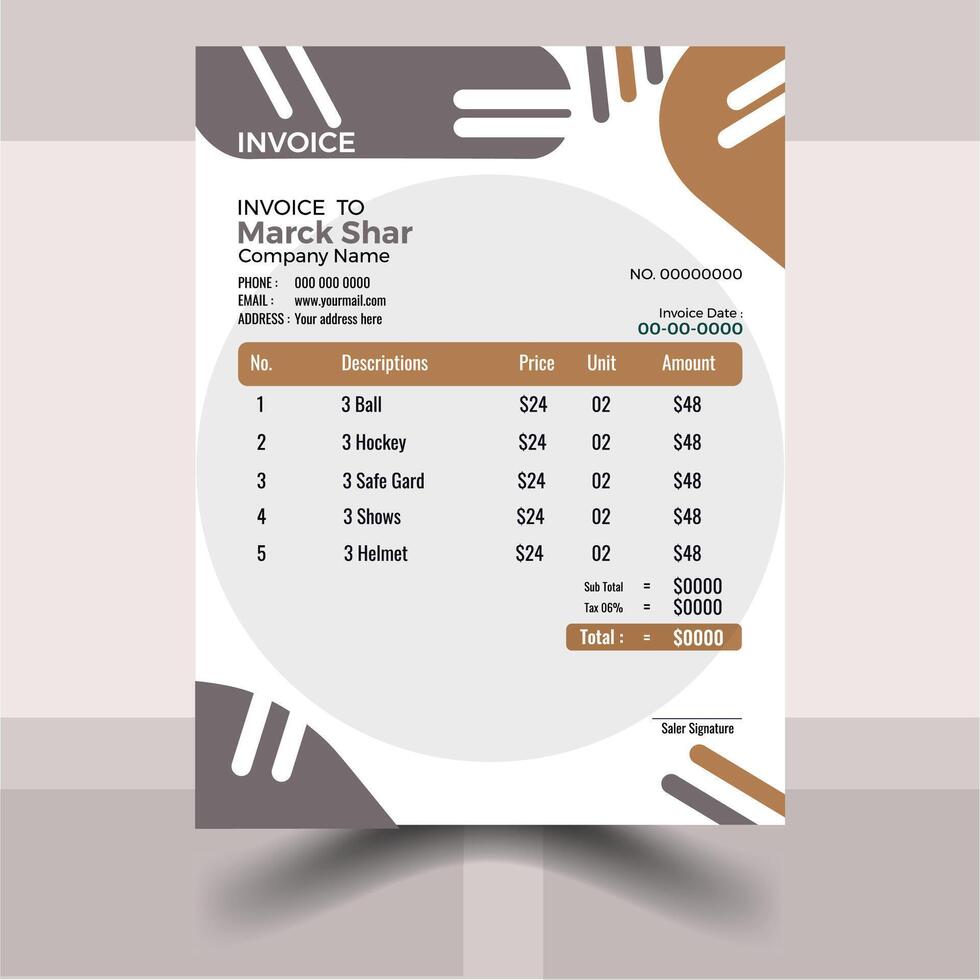 Smart And Easy Invoice Design vector