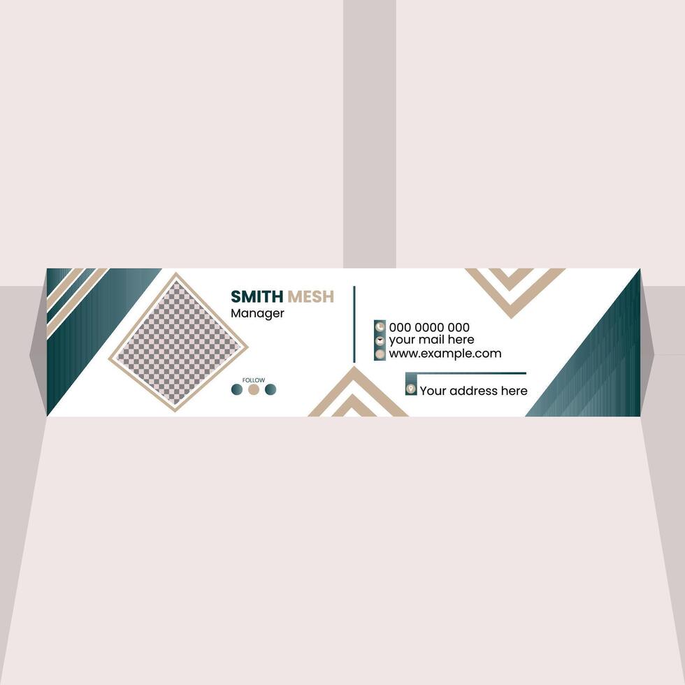 profesional y único correo electrónico firma diseño vector