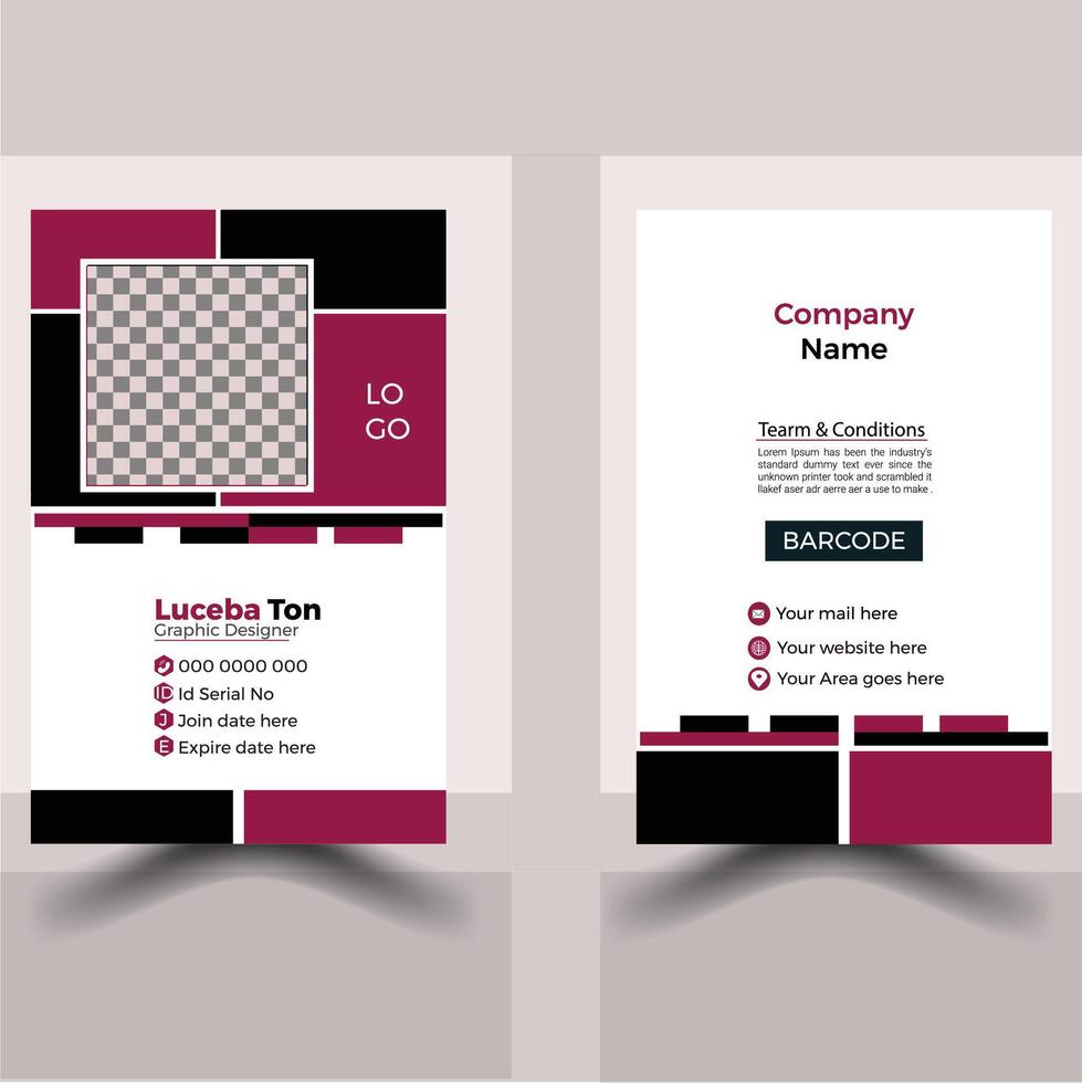 Professional And Smart ID Card Design vector