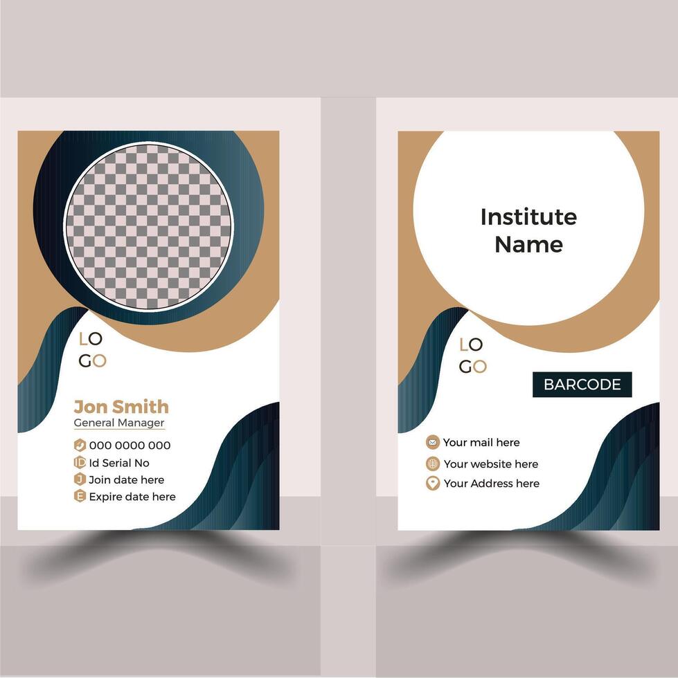 Minimalist And Professional ID Card Design vector