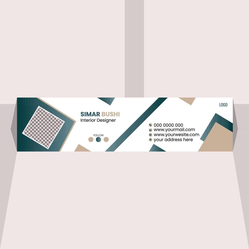 Professional And Unique Email Signature Design vector
