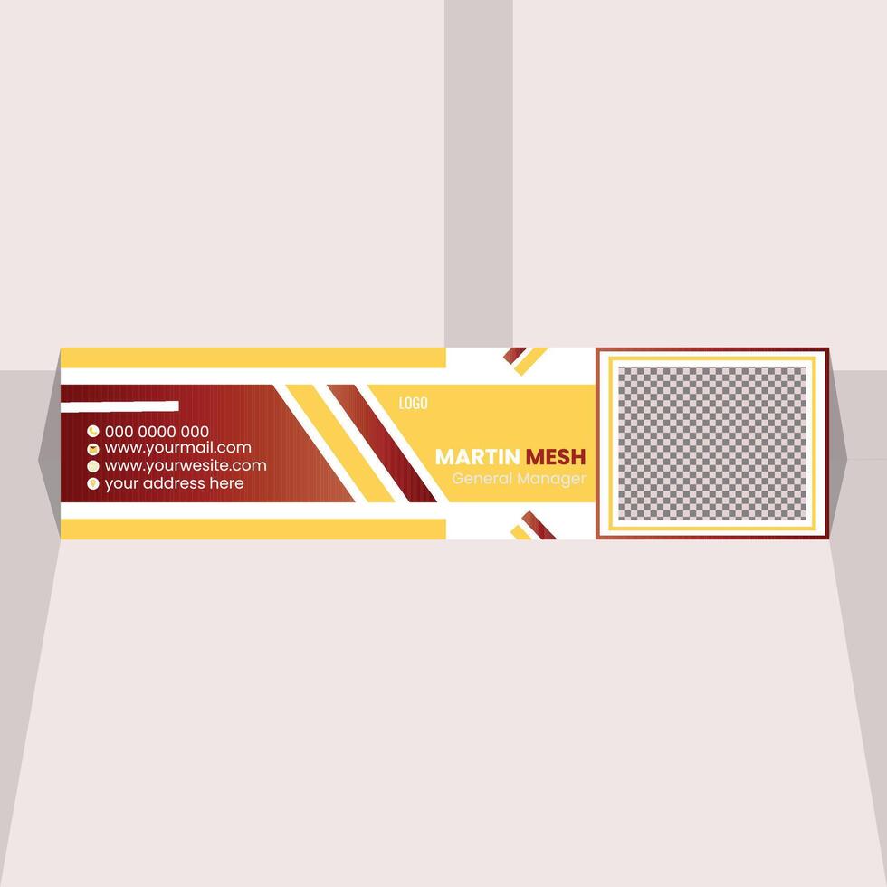 Professional And Unique Email Signature Design vector