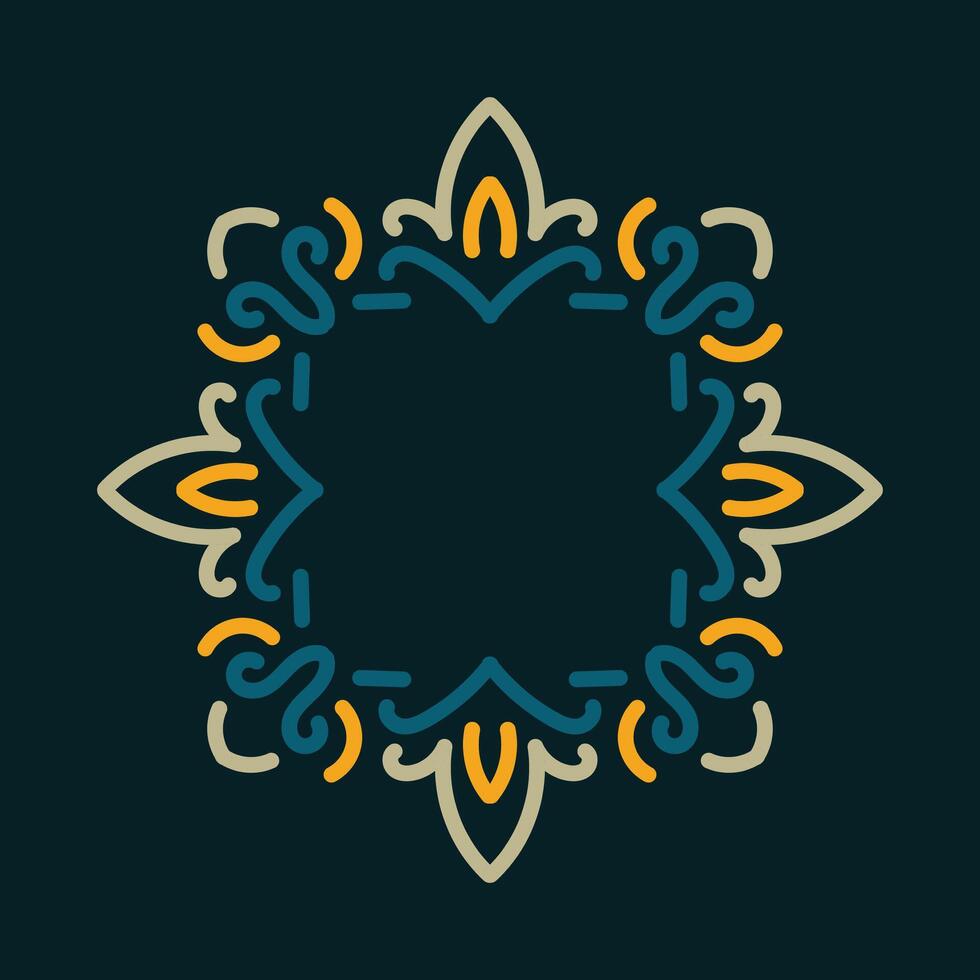 Decorative vintage frame. design. floral ornament. vector