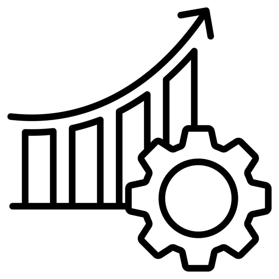 Performance Management icon line illustration vector