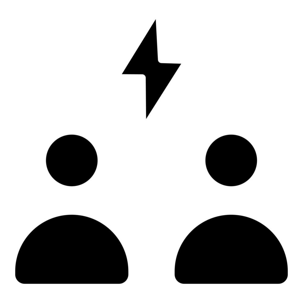 Conflict Resolution icon line illustration vector
