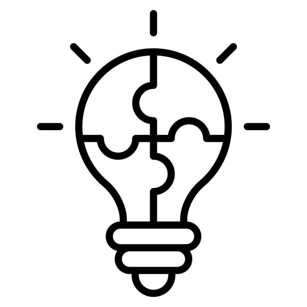 Problem Solving icon line illustration vector