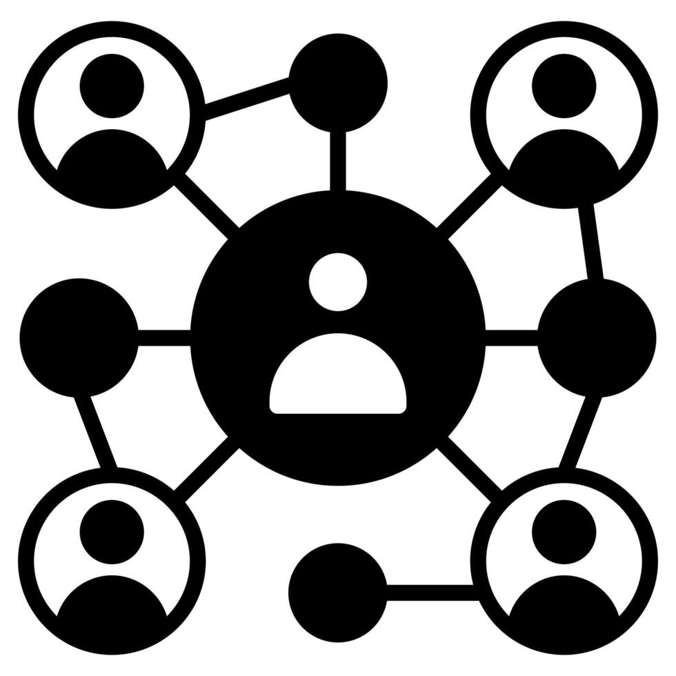Networking icon line illustration vector